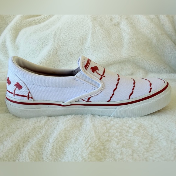 In-N-Out Burger "Drink Cup" Red and White Slip-On Canvas Sneakers - Men Size 8 - Picture 7 of 16